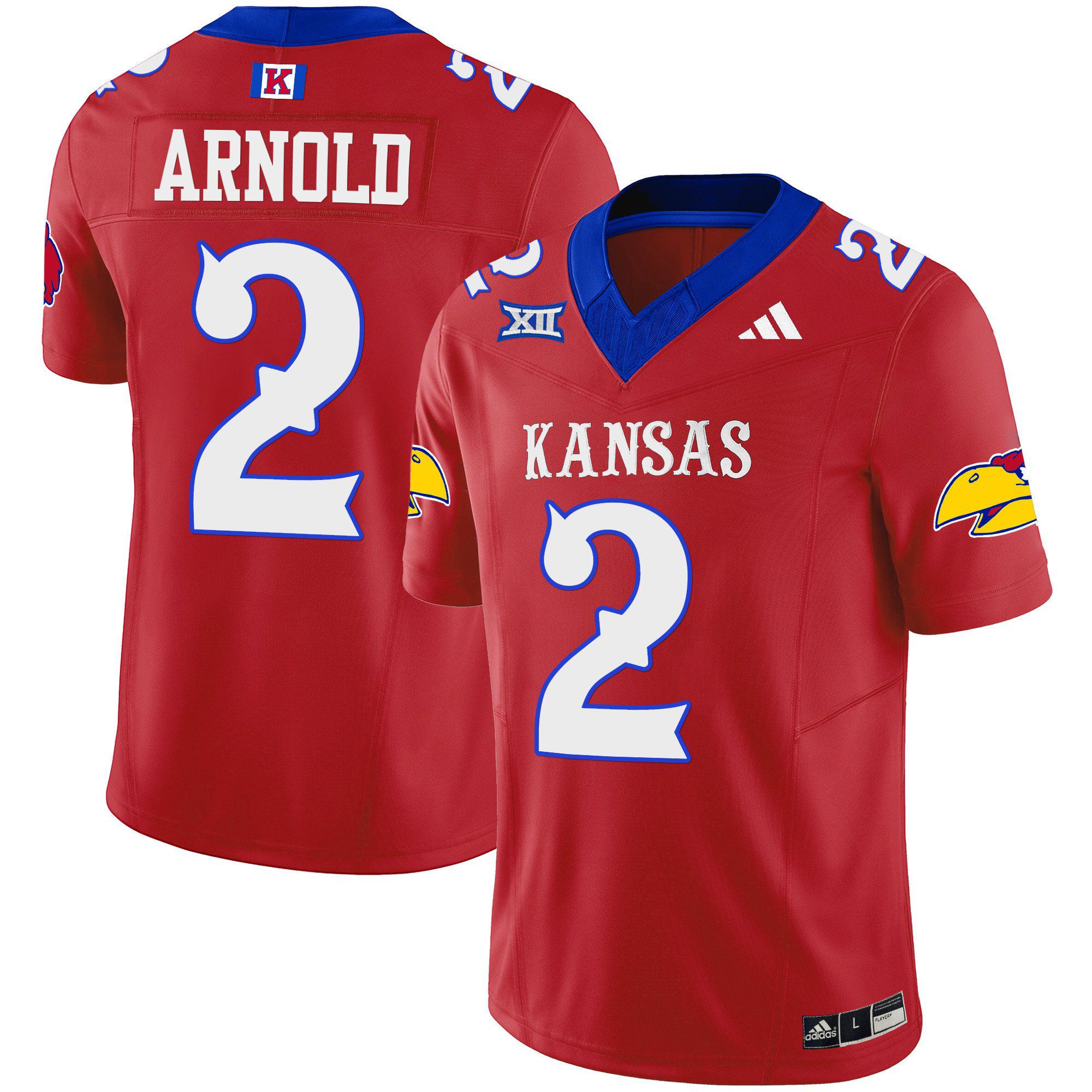 Men Kansas Jayhawks #2 Arnold Red 2024 Blackhawk Vapor Limited NCAA Jersey->indianapolis colts->NFL Jersey